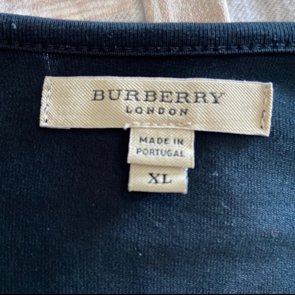 Burberry plaid patch top black large XL - Picture 2 of 7